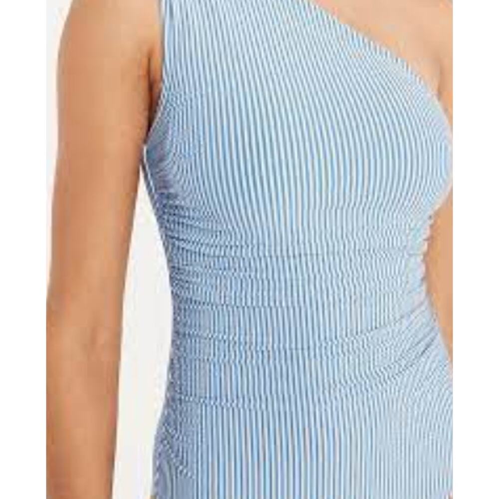 J.Crew Ruched One Shoulder One Piece Striped Swimsuit Plus Size US 24 NWT - Picture 2 of 12